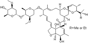 71751-41-2,Abamectin,Avermectin B1;Abamectinum;Affirm;Avermectin B(sub 1);Zephyr;Vertimec;UNII-5U8924T11H;MK 936;MK 0936;HSDB 6941;EPA Pesticide Chemical Code 122804;Avomec;Avid;Agrimek;Agri-Mek;